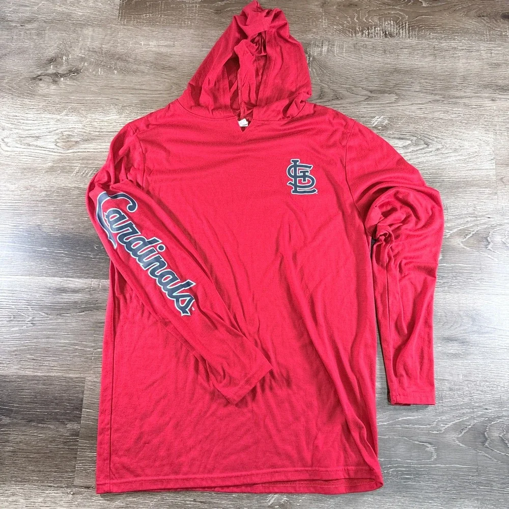 St.‎ Louis Cardinals Lightweight Hoodie Size XL Cardinals down the Sleeve